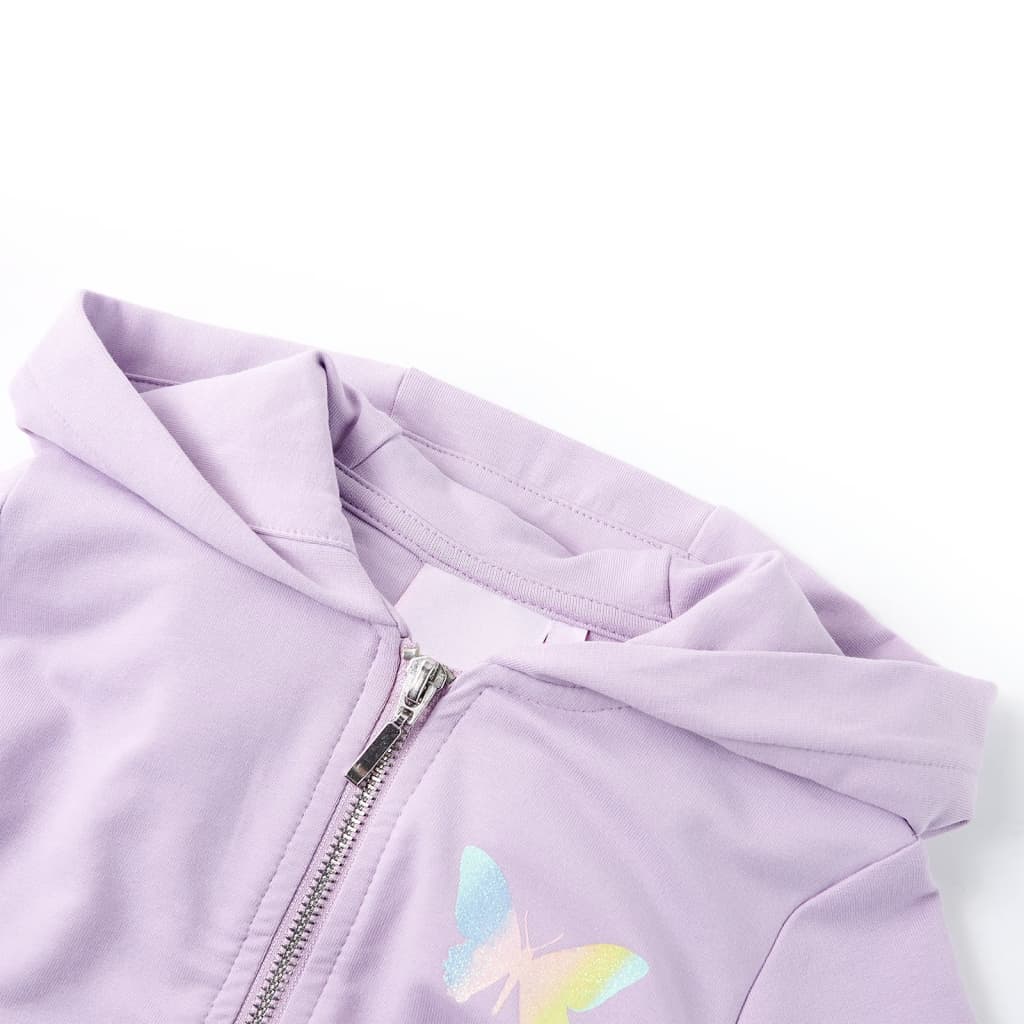 Kindervest met capuchon 104 lila Lila 104