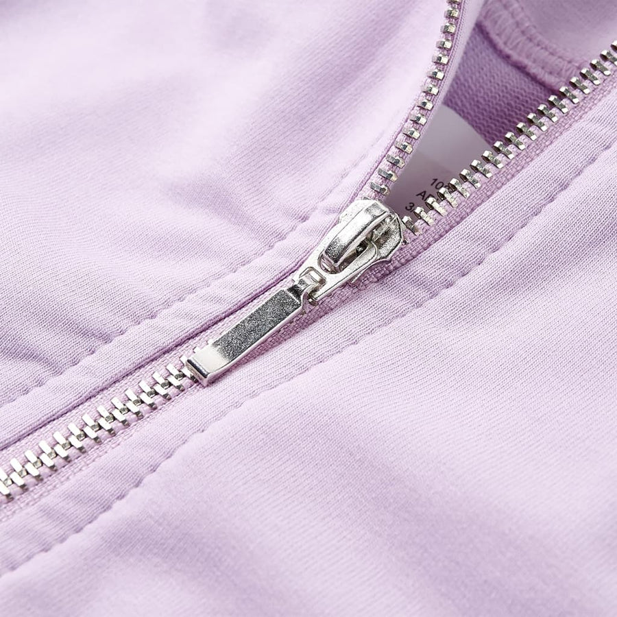 Kindervest met capuchon 104 lila Lila 104
