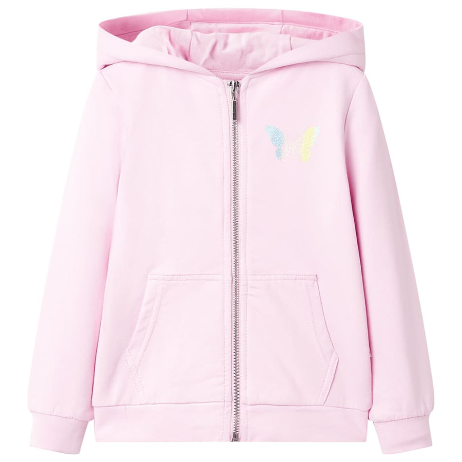 Kindervest met capuchon 116 lichtroze Roze 116