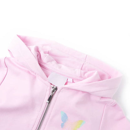 Kindervest met capuchon 116 lichtroze Roze 116