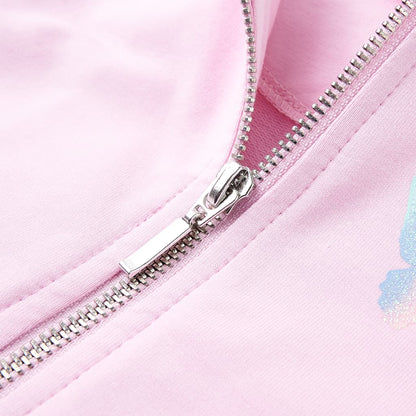Kindervest met capuchon 116 lichtroze Roze 116