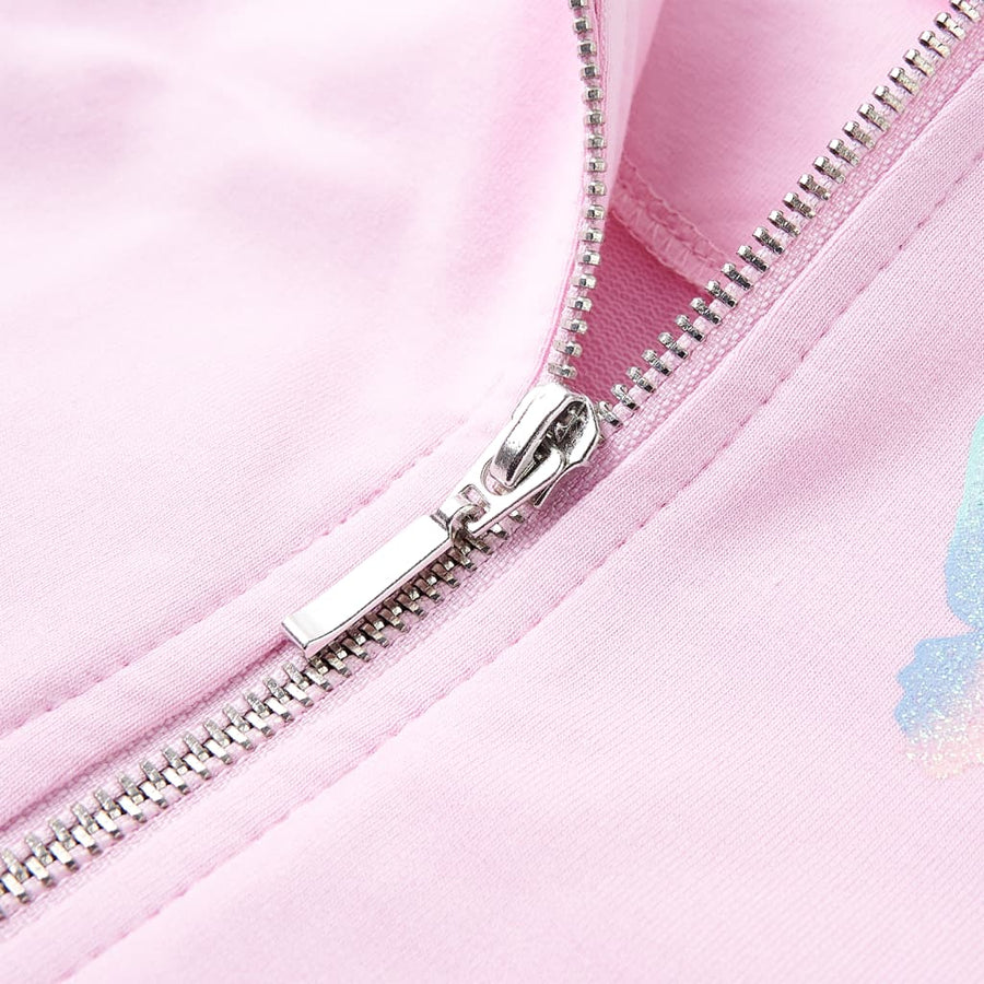 Kindervest met capuchon 116 lichtroze Roze 116