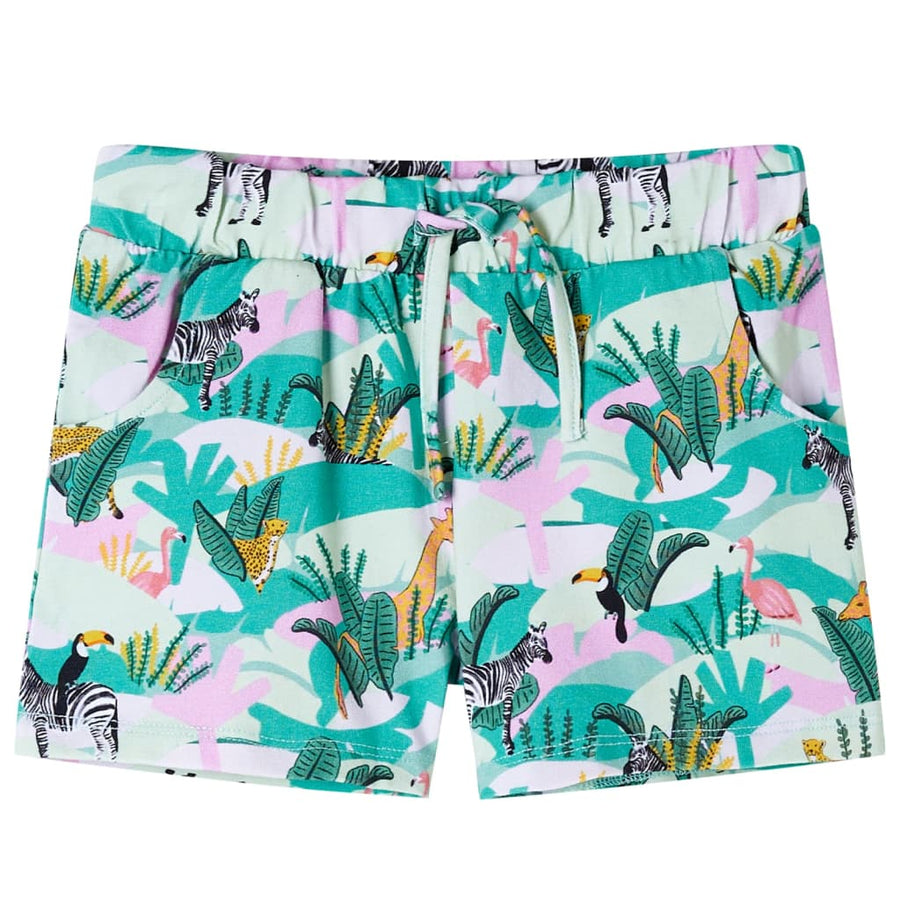 Kindershorts met trekkoord 92 lichtmintkleurig 92