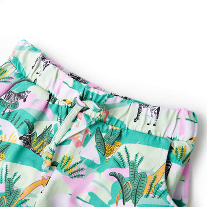Kindershorts met trekkoord 92 lichtmintkleurig 92