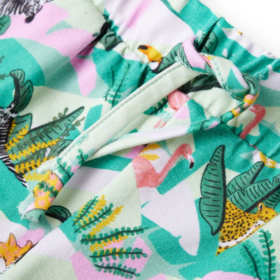 Kindershorts met trekkoord 92 lichtmintkleurig 92