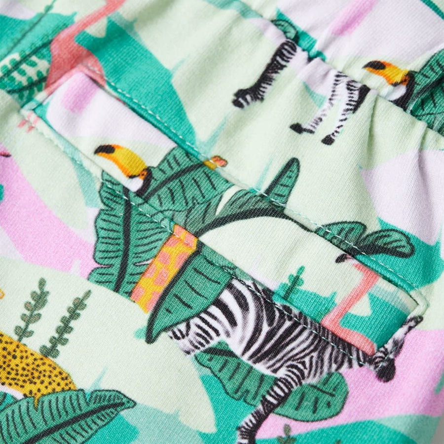 Kindershorts met trekkoord 92 lichtmintkleurig 92