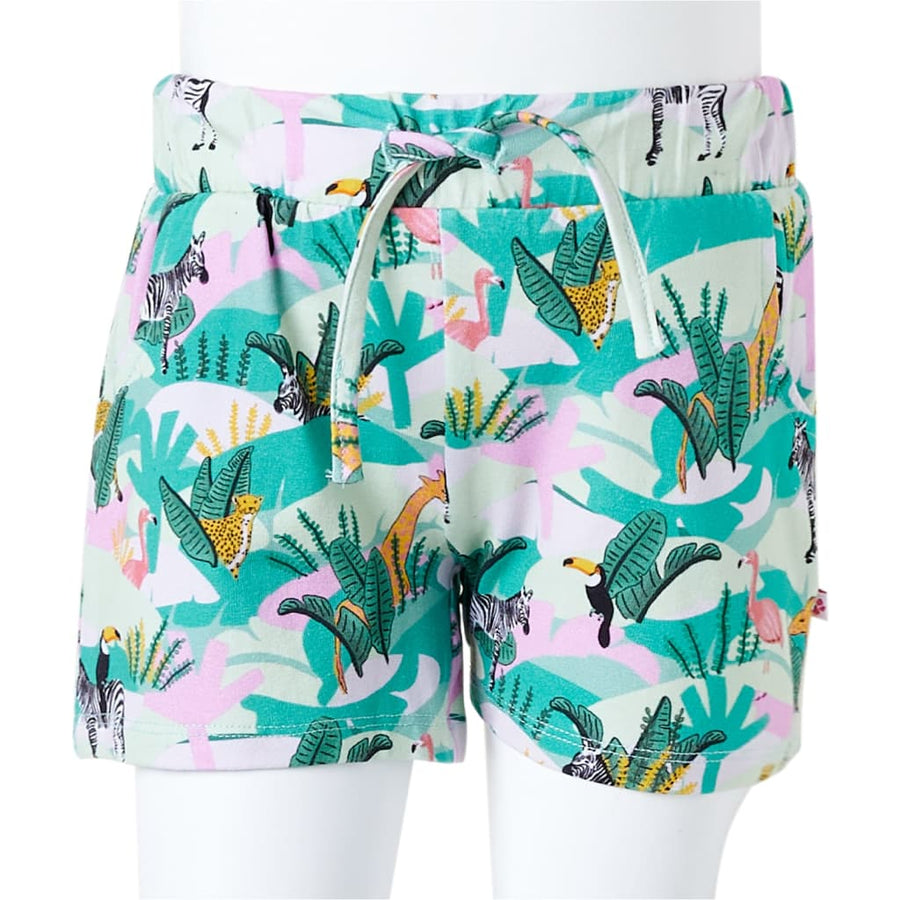 Kindershorts met trekkoord 92 lichtmintkleurig 92