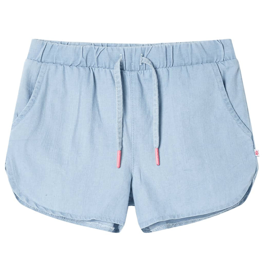 Kindershorts 92 zachtdenimblauw lichtblauw 92