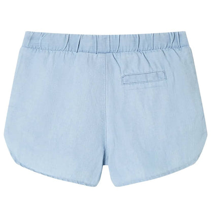 Kindershorts 92 zachtdenimblauw lichtblauw 92