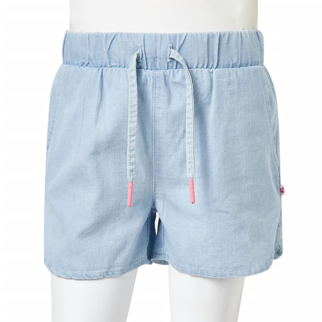 Kindershorts 92 zachtdenimblauw lichtblauw 92