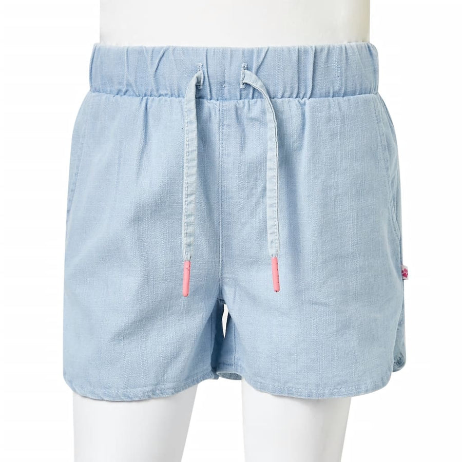 Kindershorts 92 zachtdenimblauw lichtblauw 92
