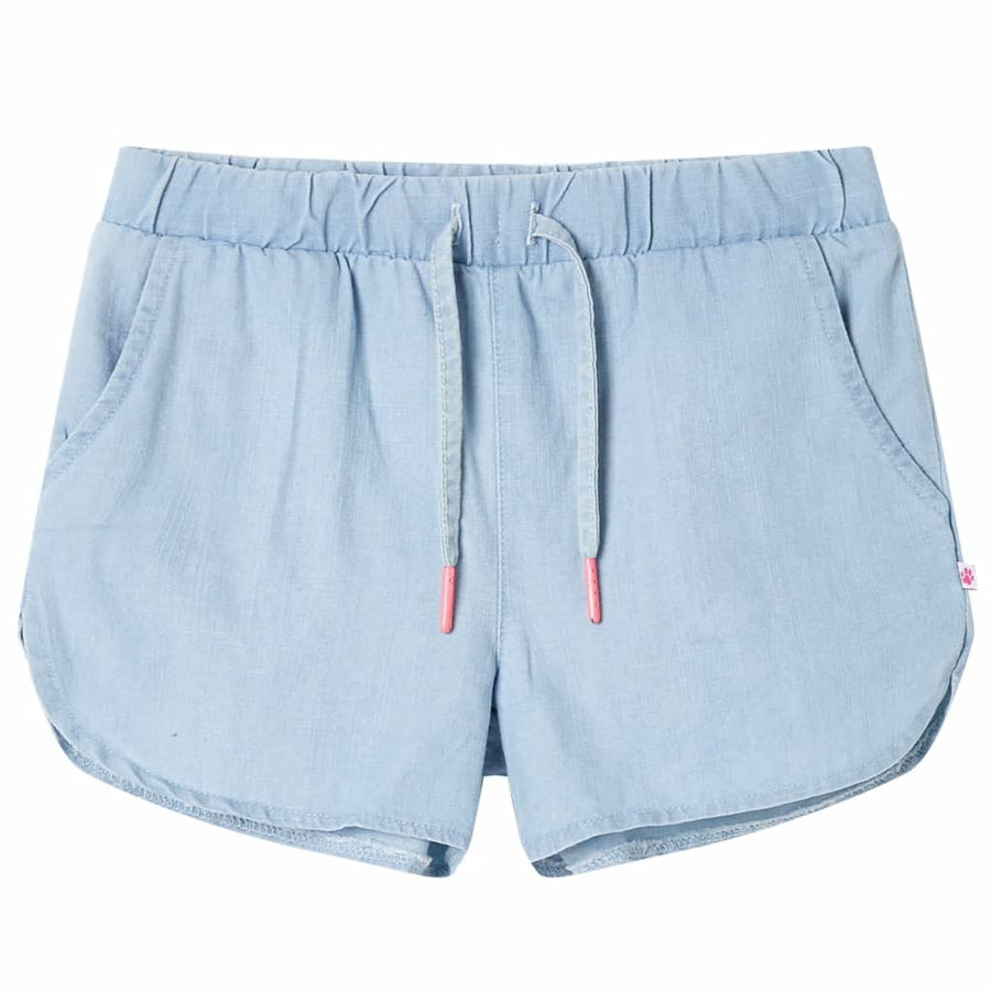 Kindershorts 128 zachtdenimblauw lichtblauw 128