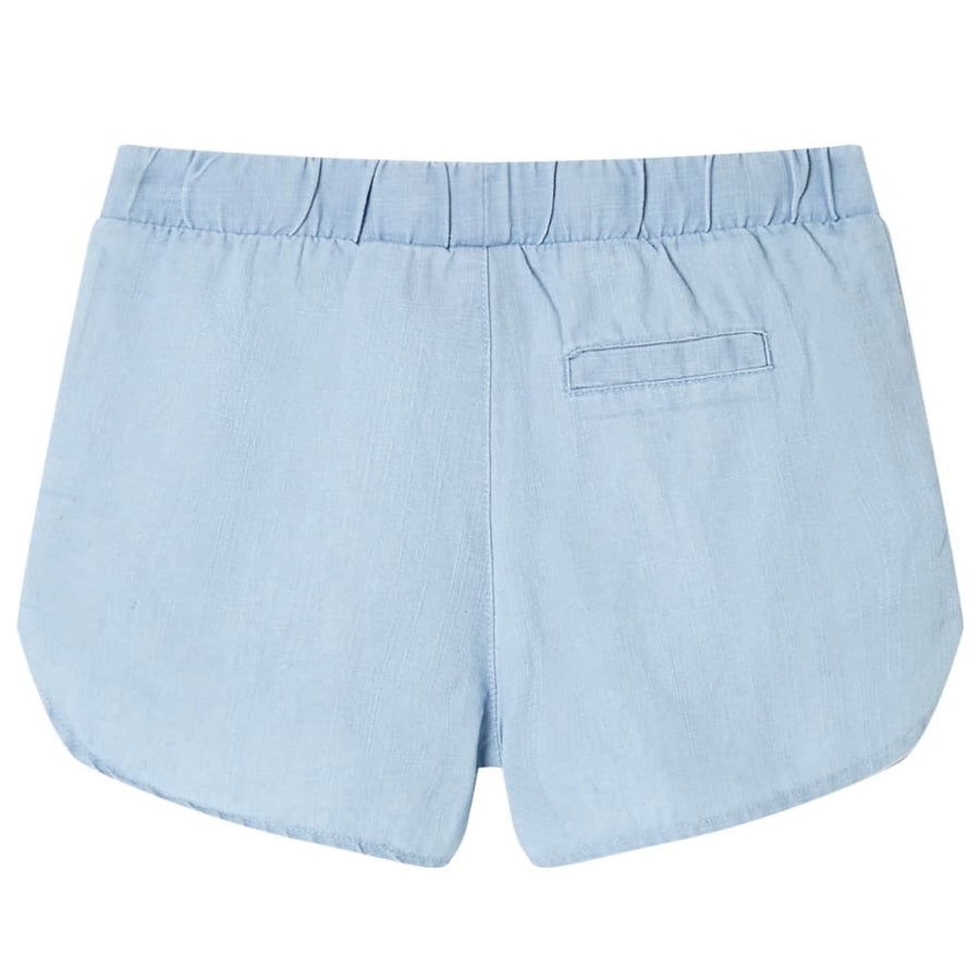 Kindershorts 128 zachtdenimblauw lichtblauw 128