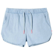 Kindershorts 140 zachtdenimblauw lichtblauw
