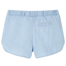 Kindershorts 140 zachtdenimblauw lichtblauw