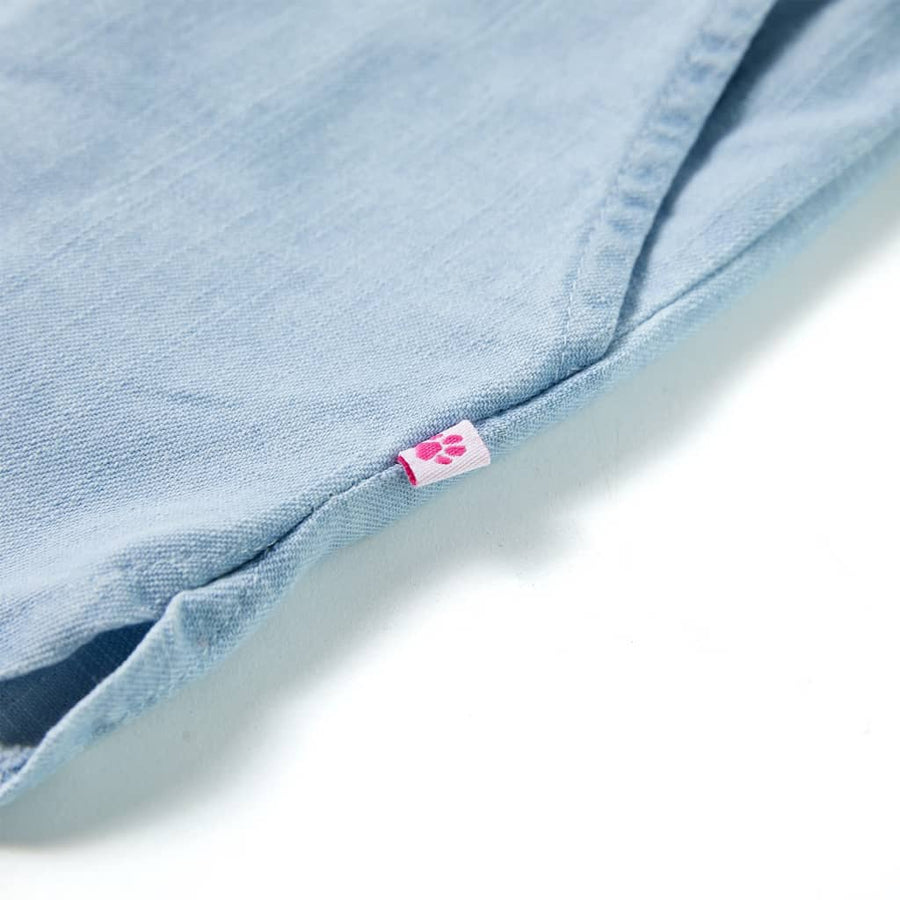 Kindershorts 140 zachtdenimblauw lichtblauw