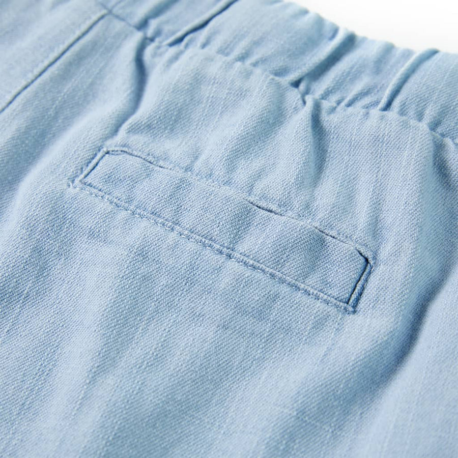 Kindershorts 140 zachtdenimblauw lichtblauw
