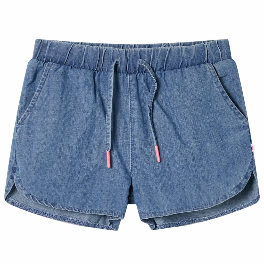 Kindershorts 104 denimblauw Blauw 104