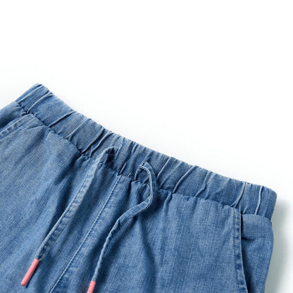 Kindershorts 104 denimblauw Blauw 104