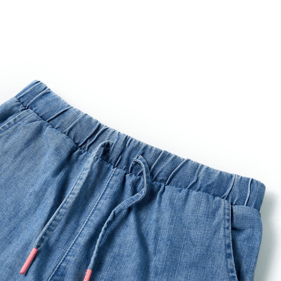 Kindershorts 104 denimblauw Blauw 104