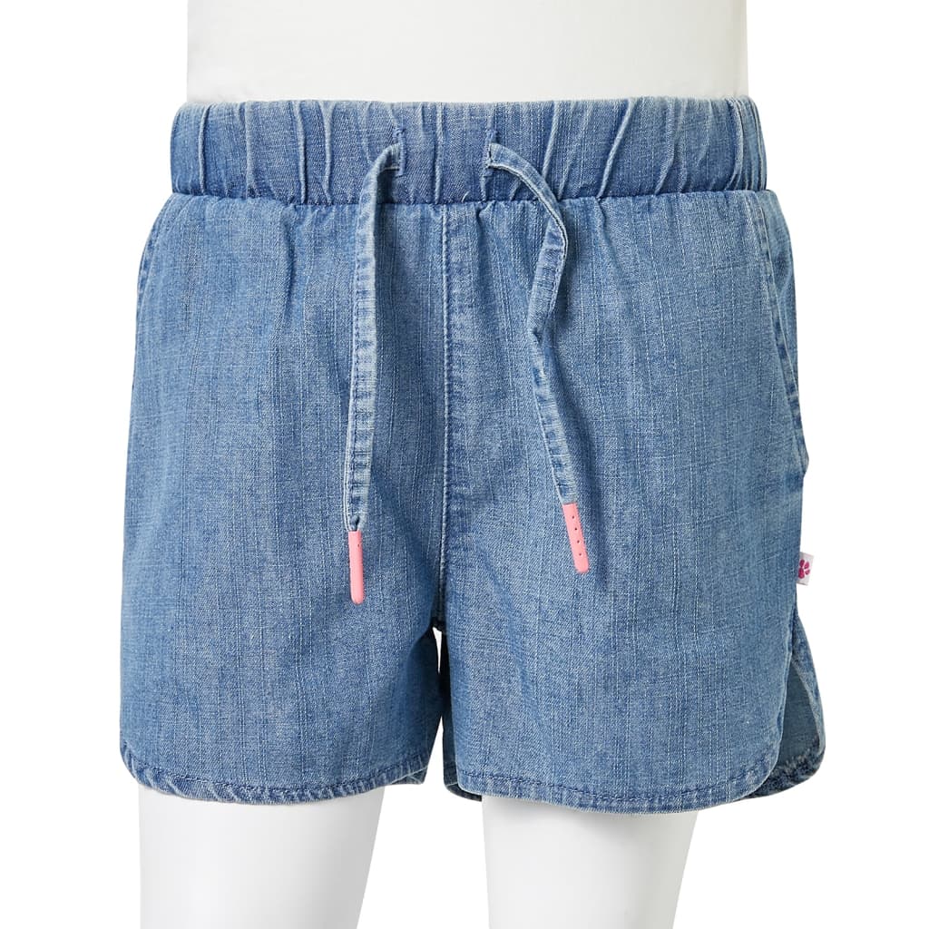 Kindershorts 116 denimblauw Blauw 116