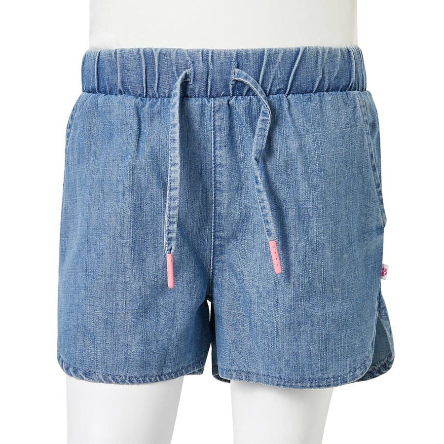Kindershorts 116 denimblauw Blauw 116