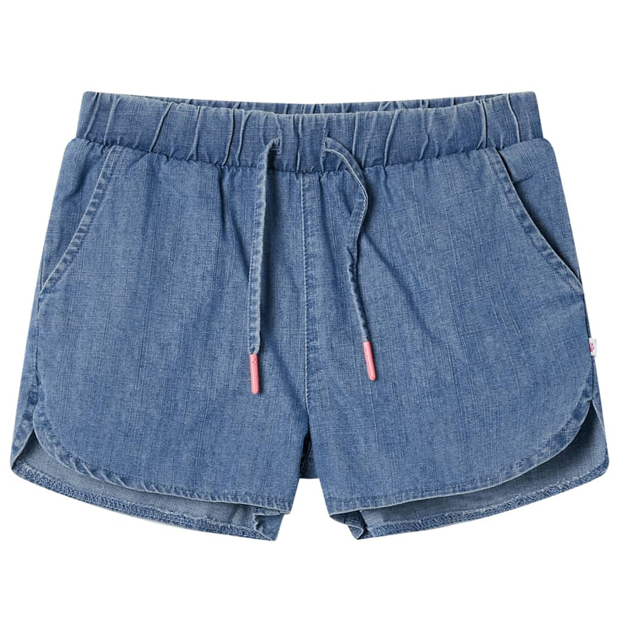Kindershorts 128 denimblauw Blauw 128