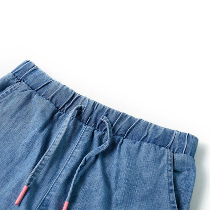 Kindershorts 128 denimblauw Blauw 128