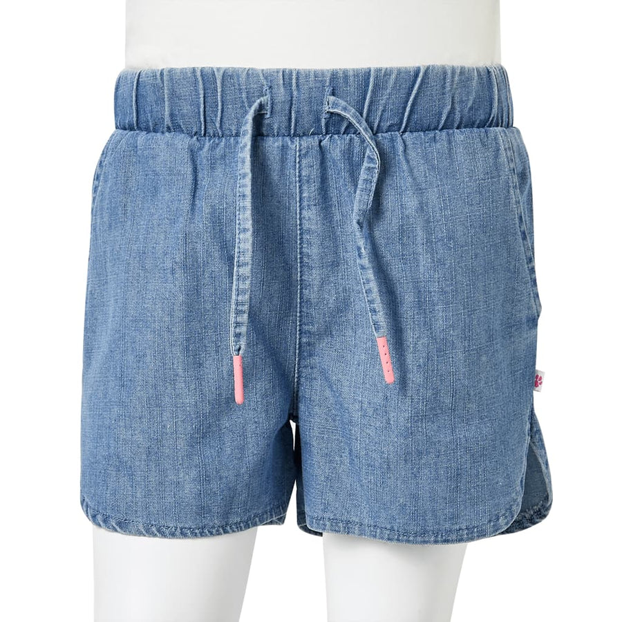 Kindershorts 128 denimblauw Blauw 128