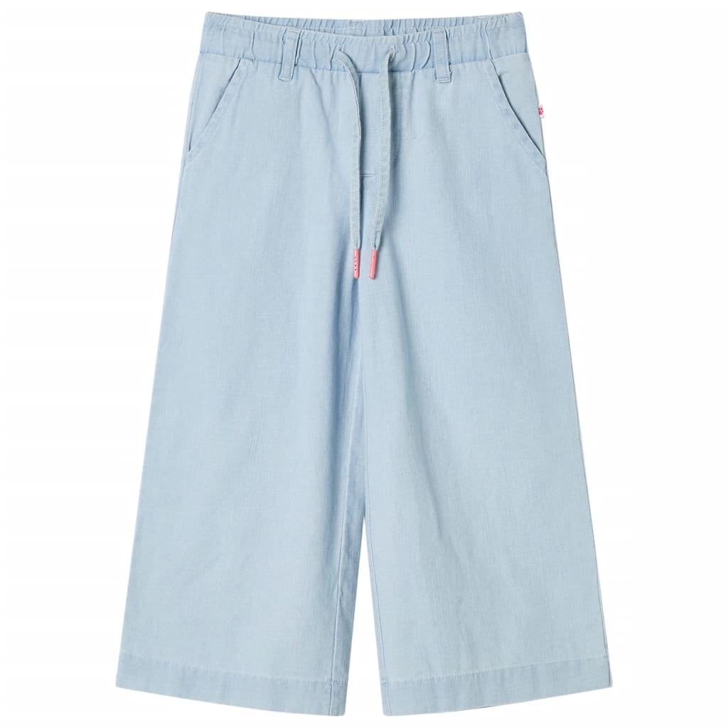Kinderbroek 104 zachtdenimblauw lichtblauw