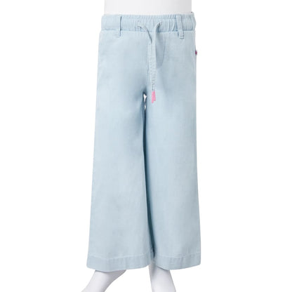 Kinderbroek 104 zachtdenimblauw lichtblauw