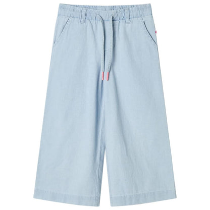 Kinderbroek 116 zachtdenimblauw lichtblauw