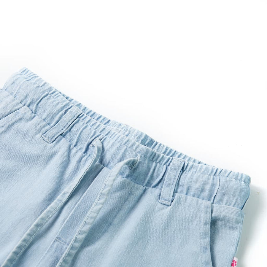 Kinderbroek 116 zachtdenimblauw lichtblauw