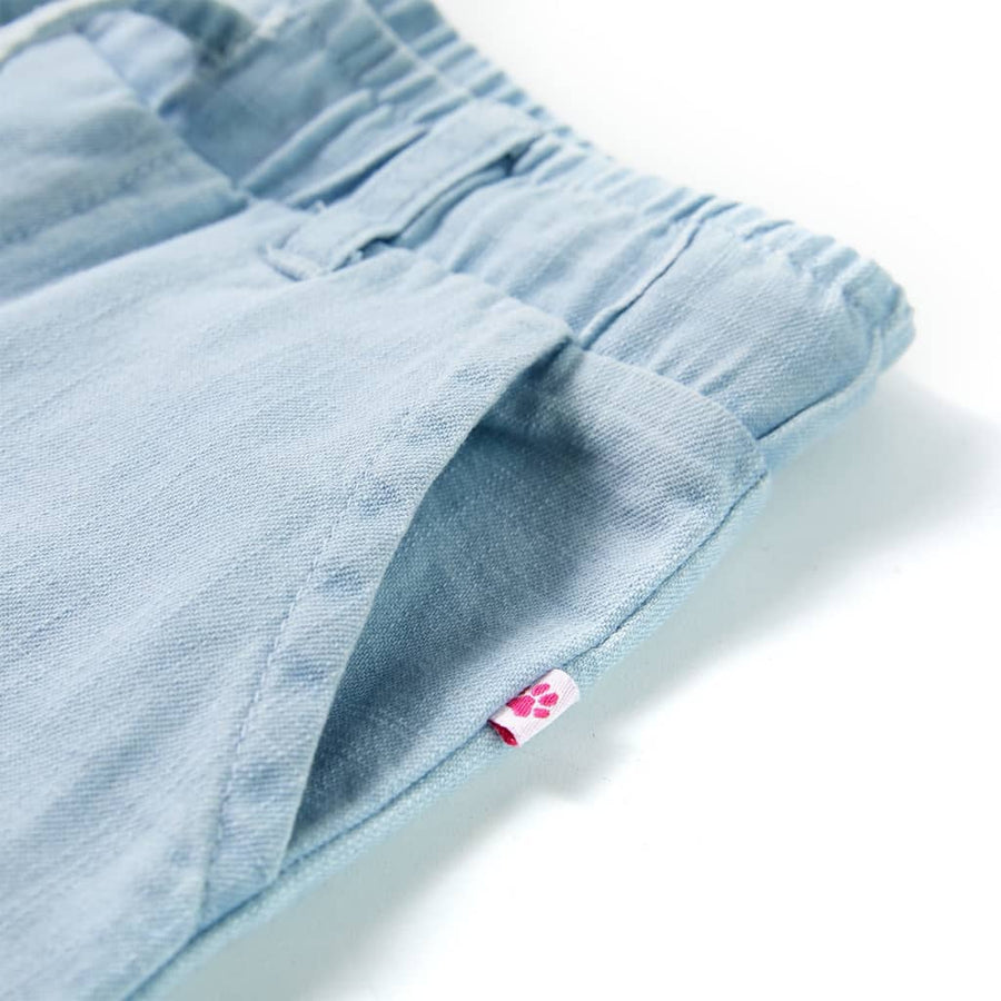 Kinderbroek 116 zachtdenimblauw lichtblauw