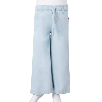 Kinderbroek 116 zachtdenimblauw lichtblauw