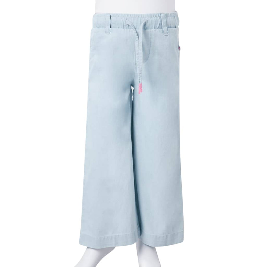 Kinderbroek 116 zachtdenimblauw lichtblauw