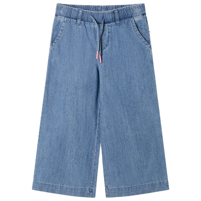 Kinderbroek 92 denimblauw Blauw 92