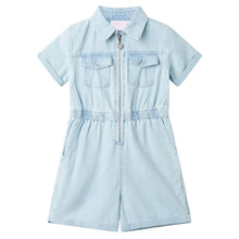 Kinderonesie met korte mouwen 92 zachtblauw 92
