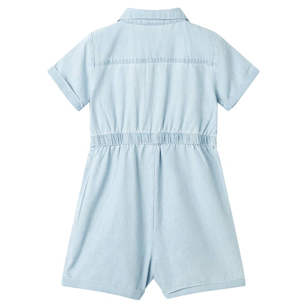 Kinderonesie met korte mouwen 92 zachtblauw 92