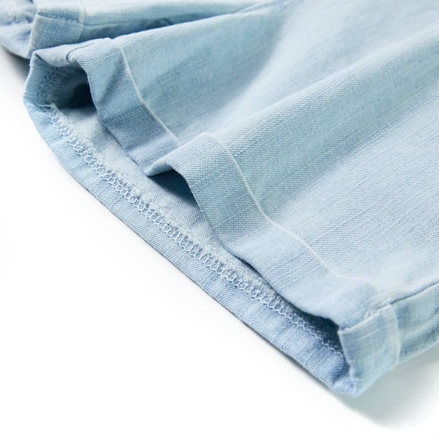 Kinderonesie met korte mouwen 140 zachtblauw