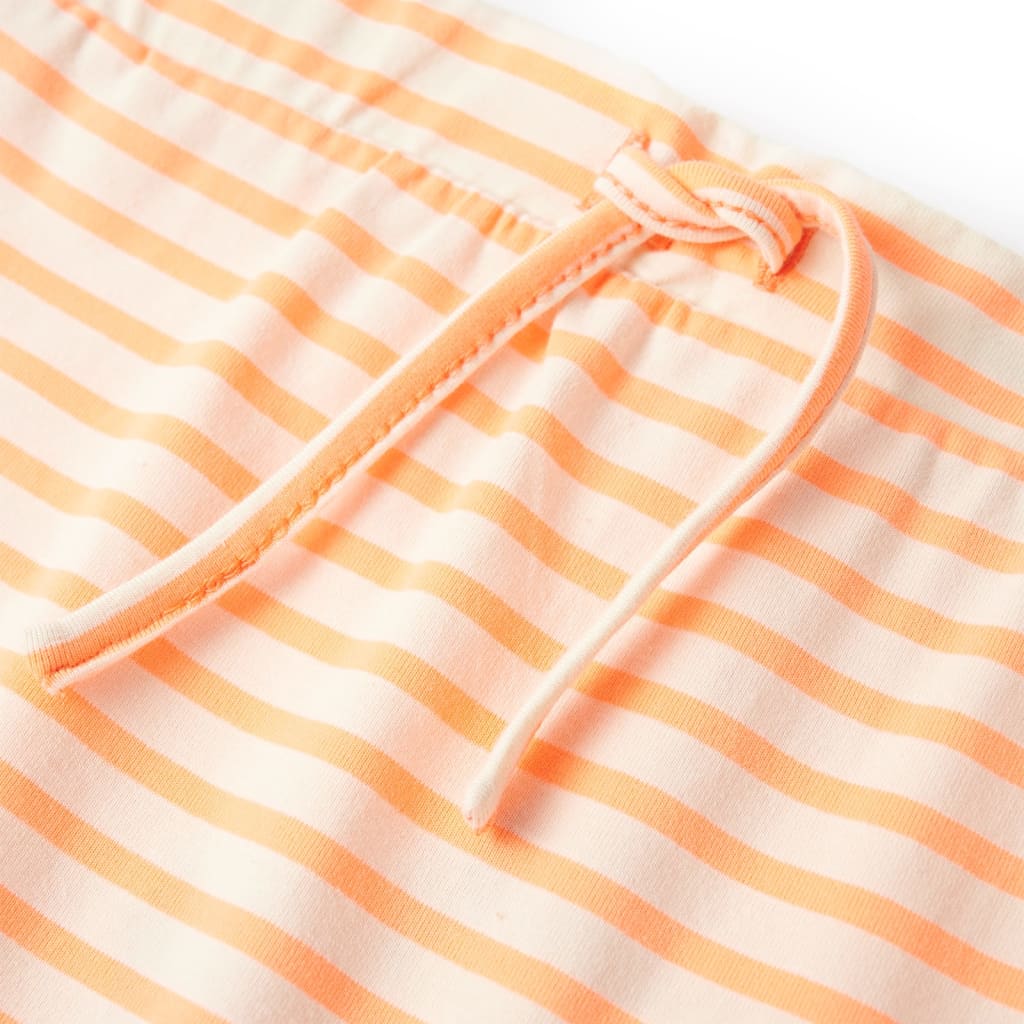 Kinderrokje recht met strepen 128 fluorescerend oranje orange