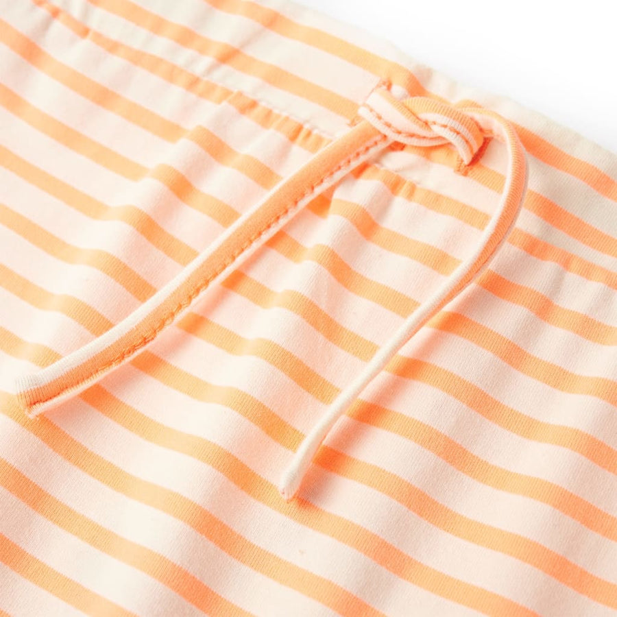 Kinderrokje recht met strepen 128 fluorescerend oranje orange