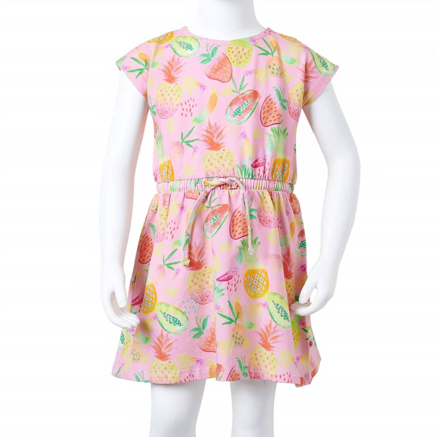 Kinderjurk 104 zachtroze