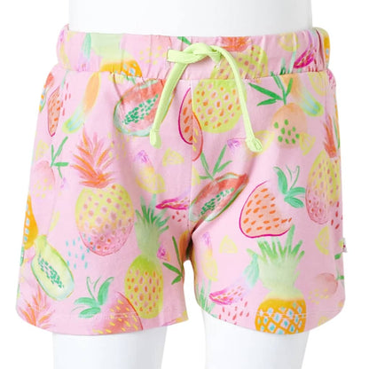 Kindershort met trekkoord 116 zachtroze