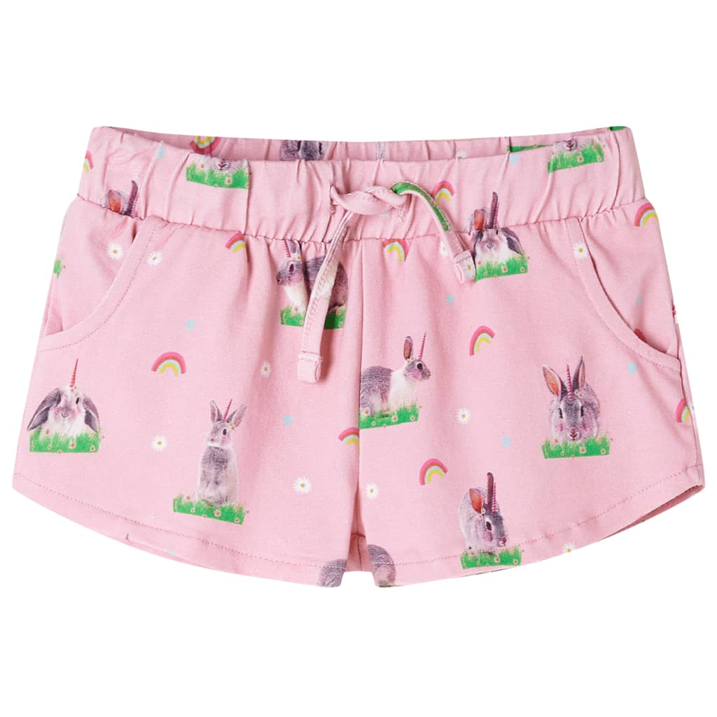 Kindershorts met trekkoord 128 lichtroze 128