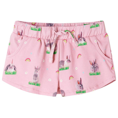 Kindershorts met trekkoord 128 lichtroze 128