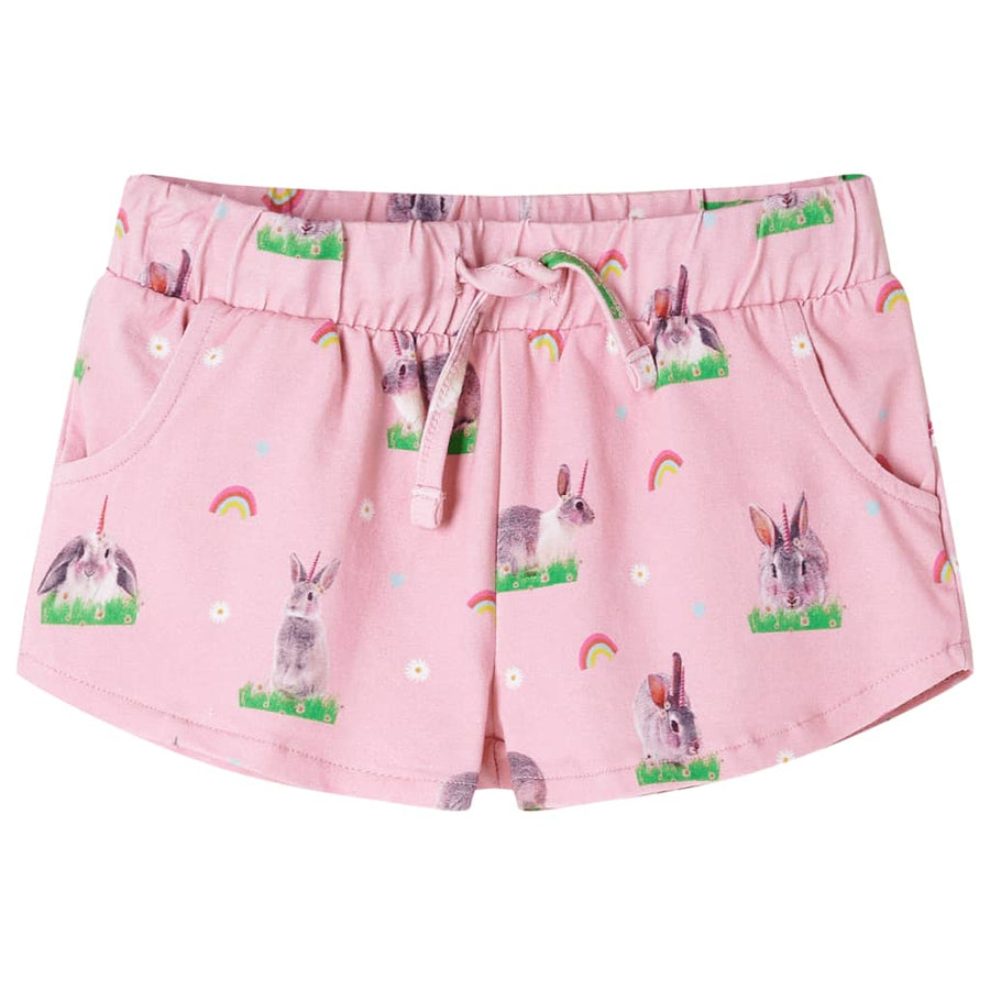 Kindershorts met trekkoord 128 lichtroze 128
