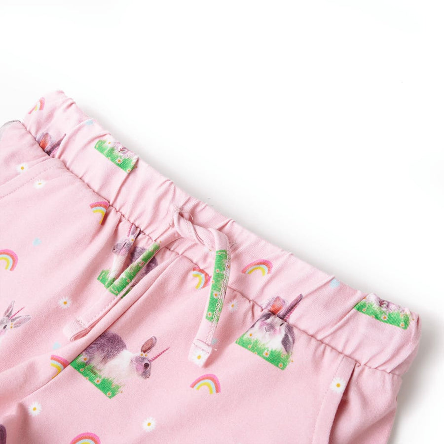 Kindershorts met trekkoord 128 lichtroze 128