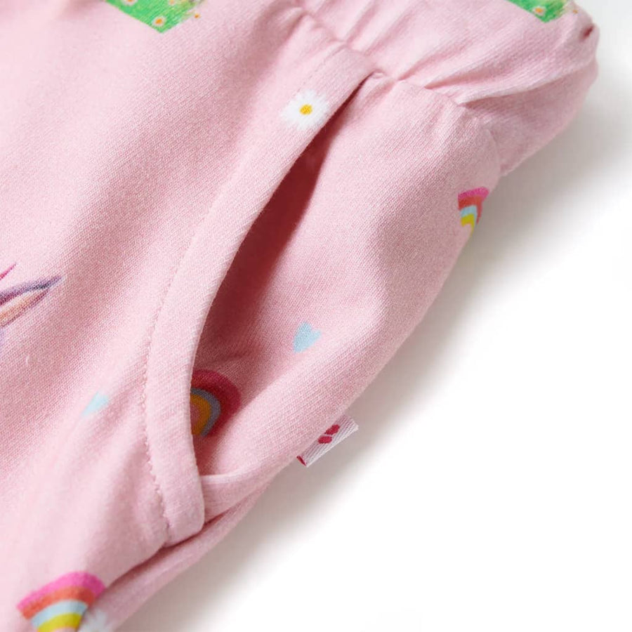 Kindershorts met trekkoord 128 lichtroze 128