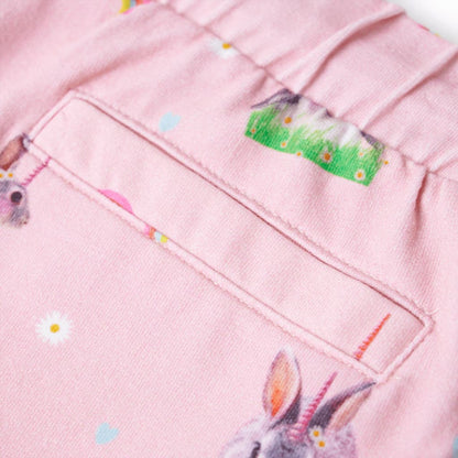 Kindershorts met trekkoord 128 lichtroze 128